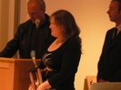 Administrator of the year, Sonya Walker, receiving her award